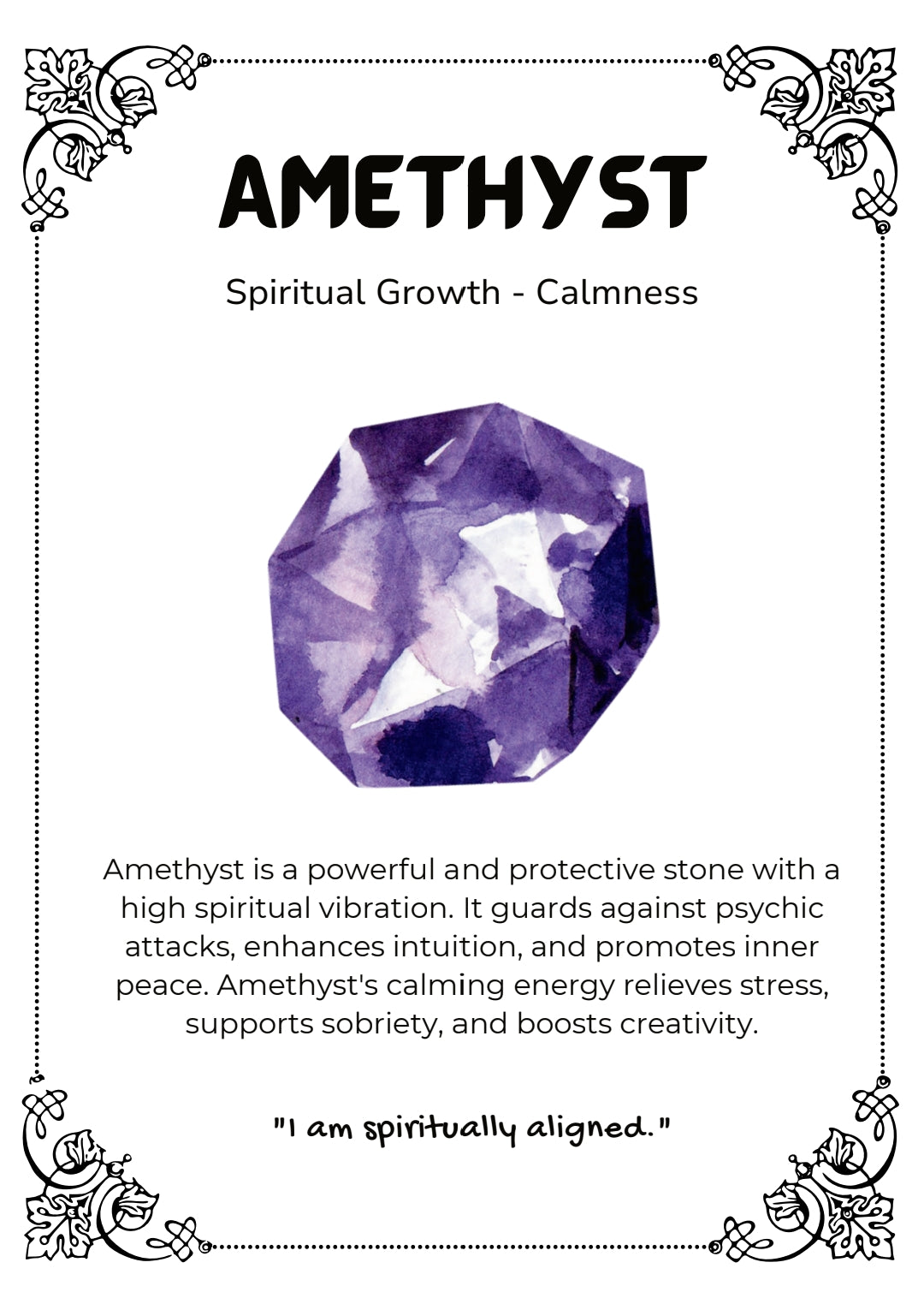 Brazilian Purple Amethyst Bracelet for Calm and Spiritual Growth – 6mm Beads with 5mm Gold-Filled Corrugated Accent