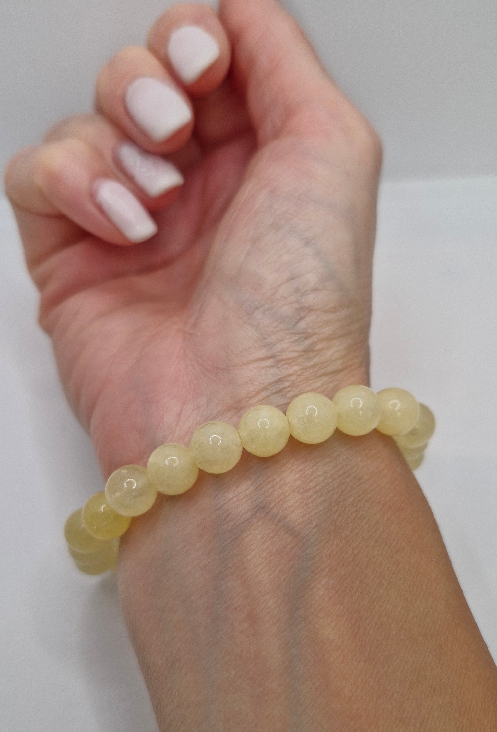 Citrine bracelet for abundance, positivity, and emotional balance with Selenite gift strip