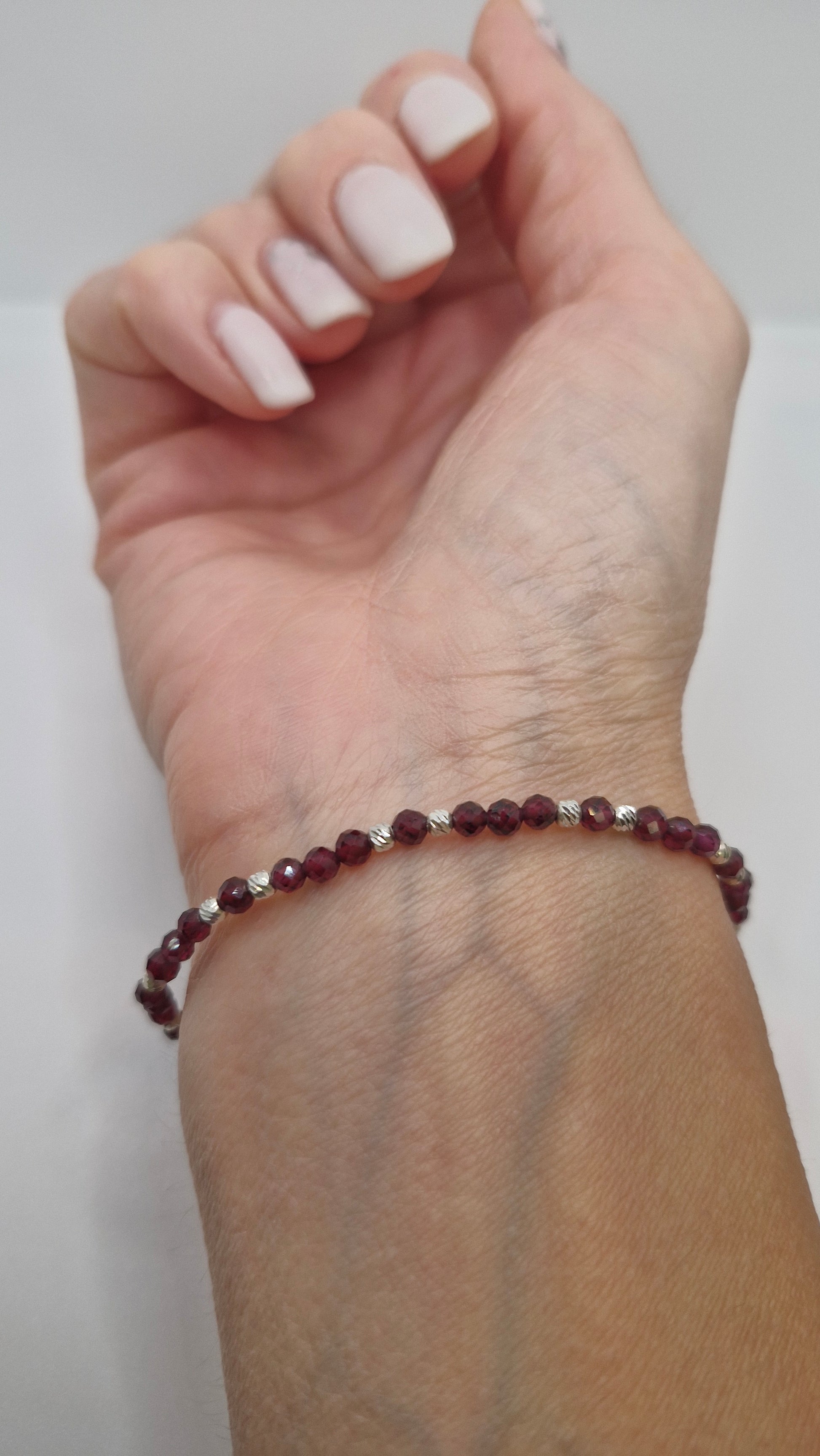 Elegant AA Grade Garnet bracelet for stacking, daily wear, and promoting vitality and balance