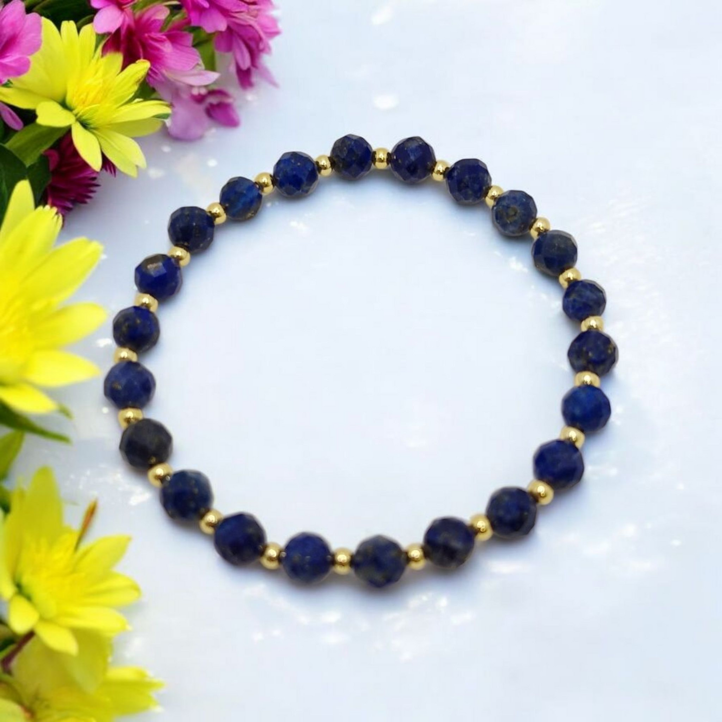 Faceted Lapis Lazuli Bracelet – Boost Wisdom & Self-Expression