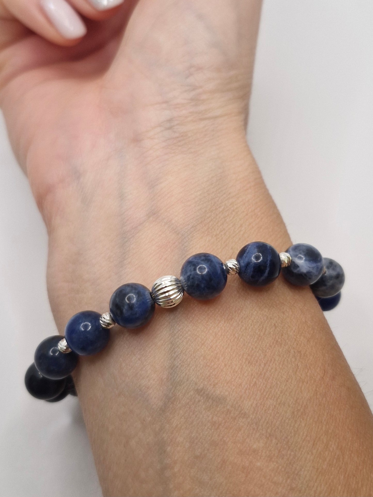 Birthday gift stretch bracelet. Natural stone 
