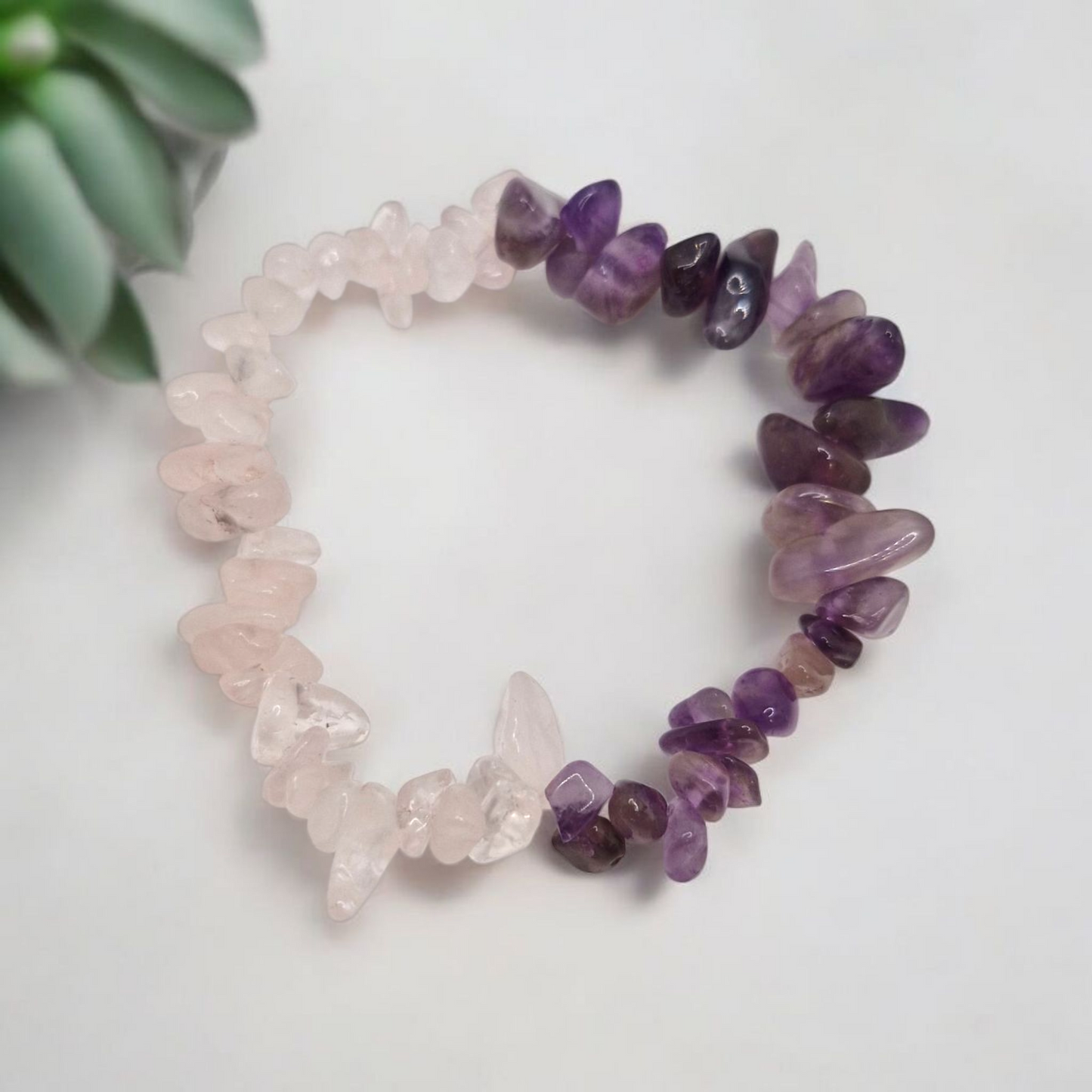 Crystal Chip Chakra Bracelet – Amethyst, Rose Quartz & Citrine Jewellery