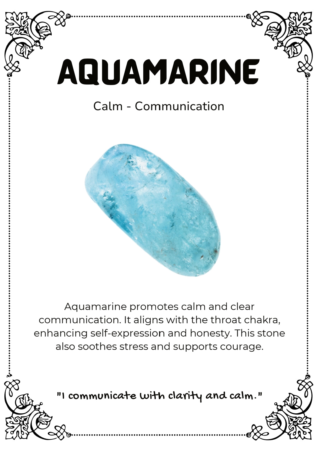 Aquamarine & Lapis Lazuli Necklace for Calm and Wisdom – Chip Gemstones with Stainless Steel S-Hook Clasp