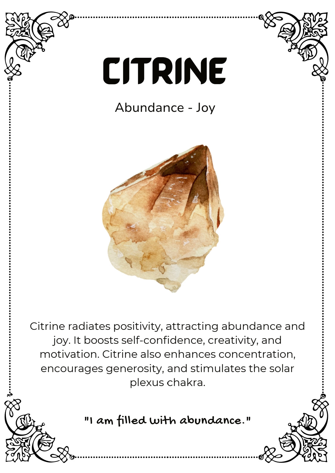 Citrine Gemstone Stretch Bracelet – Natural Premium Grade B Semi-Precious Beads for Abundance & Energy