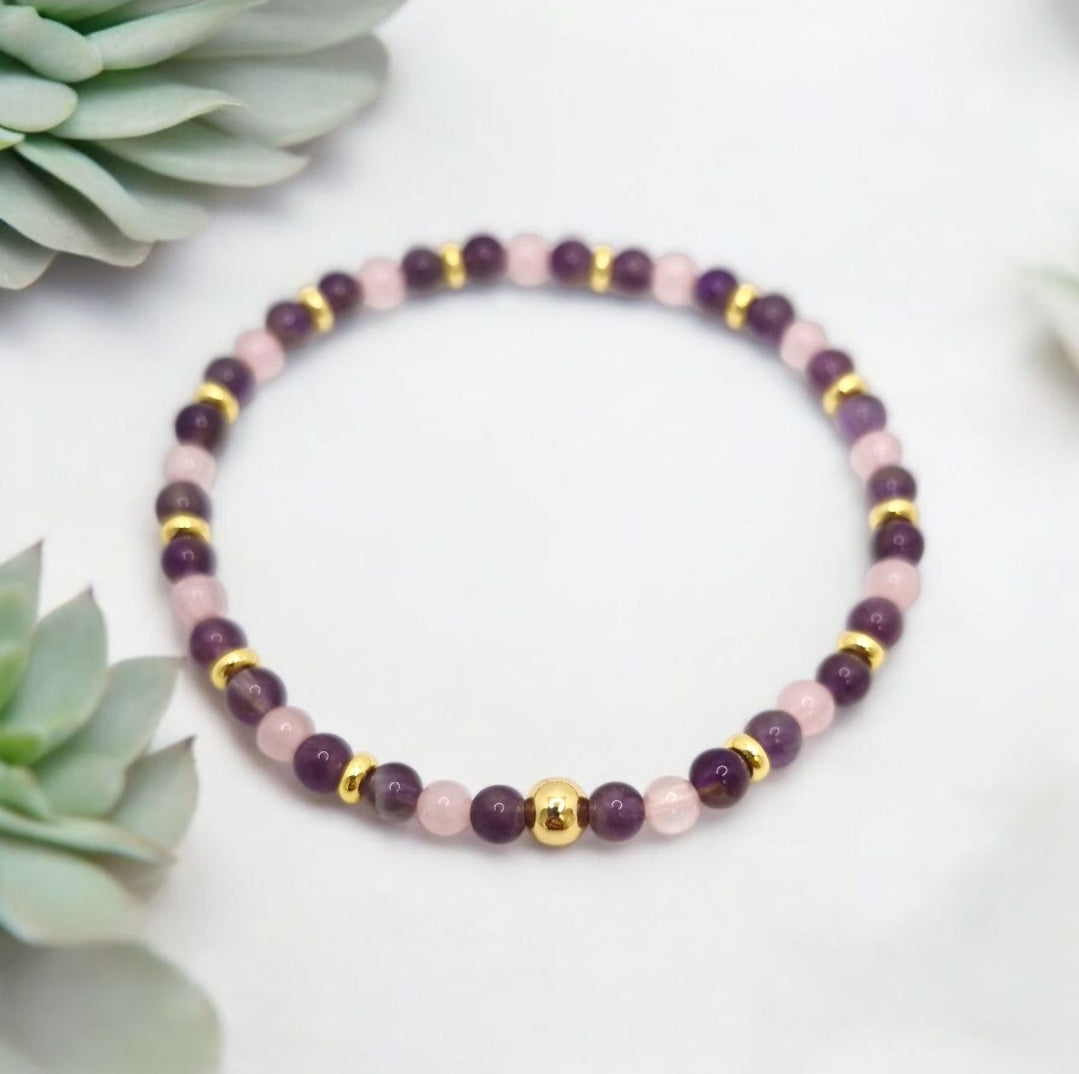 Elegant gemstone bracelet promoting love, emotional balance, and spiritual clarity